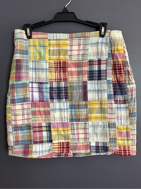 Vintage Y2K 90's Ralph Lauren Polo Sport Madras Plaid Mini Skirt Cotton Heritage
